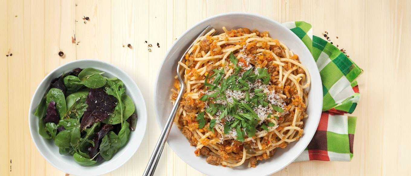 Seven Vegetable Pork Bolognese