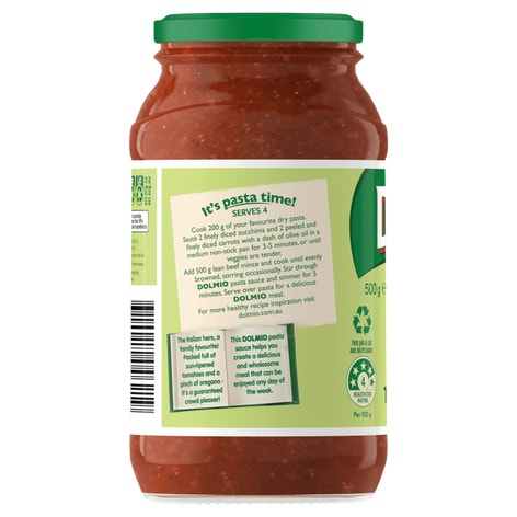 Dolmio Classic Tomato & Oregano Pasta Sauce 500g