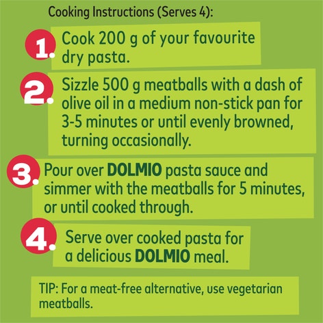 DOLMIO Meatballs Pasta Sauce 500g