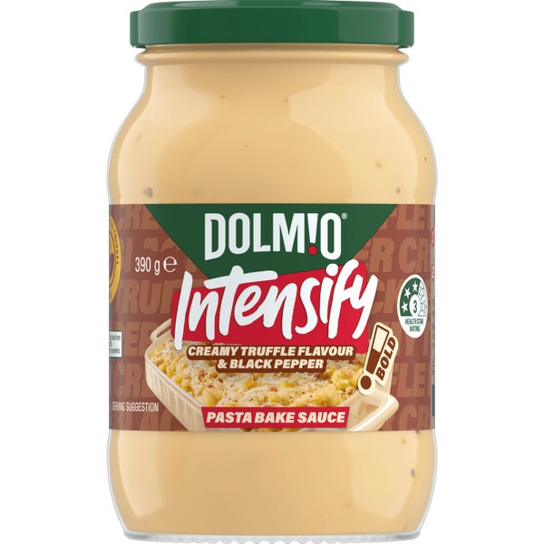 DOLMIO Intensify Creamy Truffle Flavour & Black Pepper Pasta Bake Sauce 390g