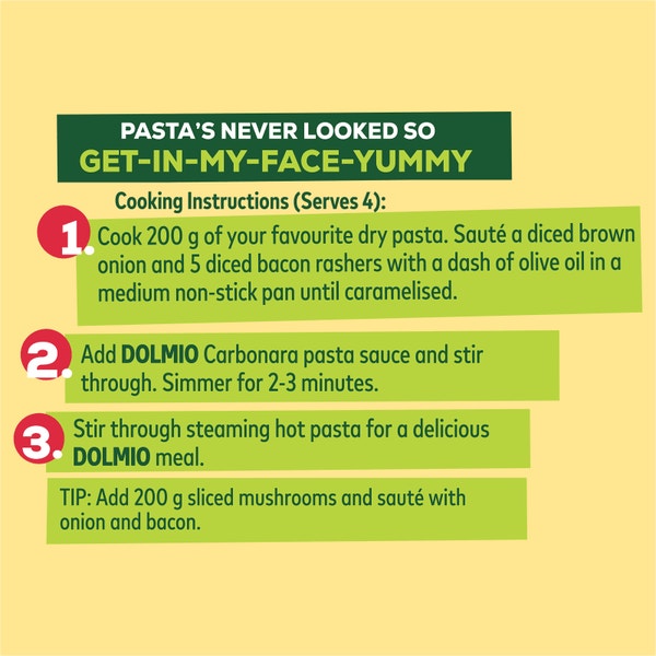 Dolmio Creamy Carbonara Pasta Sauce 490g