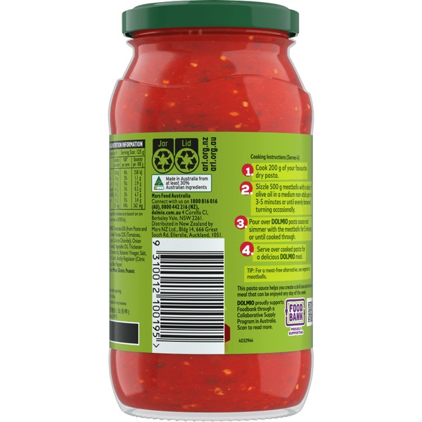 DOLMIO Meatballs Pasta Sauce 500g