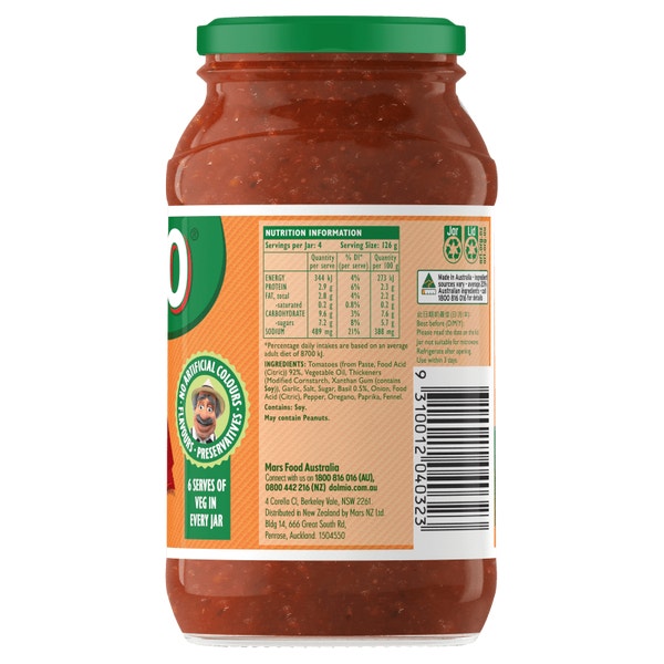 Dolmio Thick Tomato Lasagne Sauce 505g