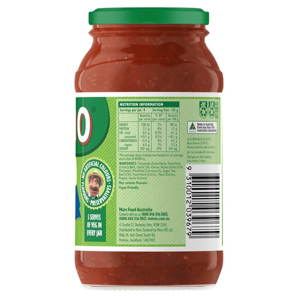 Dolmio Extra Garlic Pasta Sauce 500g